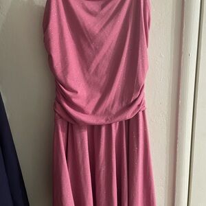 Elegant Pink Sleeveless Dress